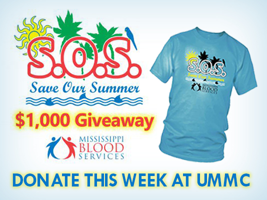 This T-shirt will be given to all participants in the UMMC-MBS 'SOS' blood drive.